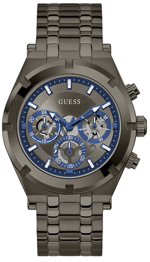 Guess Continental Grey Dial Grey Steel Strap Watch for Men - GW0260G3 Authentic Buy Shop Now