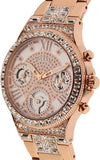 Guess Moonlight Multi Function Diamonds White Dial Rose Gold Steel Strap Watch for Women - GW0320L3 Authentic Buy Shop Now