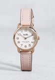 Coach Delancey Cream Dial Blush Pink Leather Strap Watch for Women - 14502750 Authentic Buy Shop Now