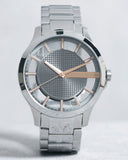 Armani Exchange Hampton Chronograph Skeleton Black Dial Silver Steel Strap Watch For Men - AX2199 Authentic Buy Shop Now