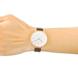 Calvin Klein Even White Dial Brown Leather Strap Watch for Women - K7B236G6 Authentic Buy Shop Now