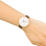 Calvin Klein Even White Dial Brown Leather Strap Watch for Women - K7B236G6 Authentic Buy Shop Now