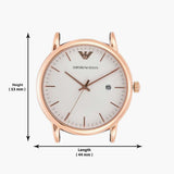Emporio Armani Luigi White Dial Brown Leather Strap Watch For Men - AR2502 Authentic Buy Shop Now