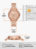 Michael Kors Maren Chronograph Rose Gold Dial Rose Gold Steel Strap Watch for Women - MK7494 Authentic Buy Shop Now