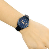 Fossil Tailor Blue Dial Blue Leather Strap Watch for Women - ES4092 Authentic Buy Shop Now