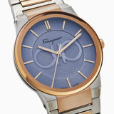 Salvatore Ferragamo Sapphire Blue Dial Two Tone Steel Strap Watch for Men - SFHP007-20 Authentic Buy Shop Now