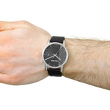 Calvin Klein City Quartz Black Dial Black Leather Strap Watch for Men - K2G2G1C1 Authentic Buy Shop Now