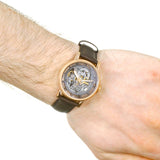 Fossil Boyfriend Automatic Skeleton Grey Dial Grey Leather Strap Watch for Women - ME3089 Authentic Buy Shop Now