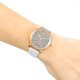 Swarovski Crystalline Hours Quartz Grey Dial Black Leather Strap Watch for Women - 5344635 Authentic Buy Shop Now