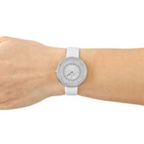Swarovski Crystalline Pure White Dial White Leather Strap Watch for Women - 5275046 Authentic Buy Shop Now