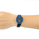 Swarovski Octea Nova Blue Dial Blue Leather Strap Watch for Women - 5295349 Authentic Buy Shop Now