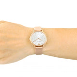 Emporio Armani Kappa Rose Gold & White Dial Beige Nude Leather Strap Watch For Women - AR2510 Authentic Buy Shop Now