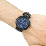 Versace V-Racer Aion Chronograph Black Dial Black Leather Strap Watch for Men - VBR030017 Authentic Buy Shop Now