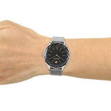 Swarovski Octea Nova Black Dial Silver Mesh Bracelet Watch for Women - 5430420 Authentic Buy Shop Now