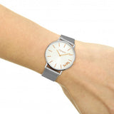 Coach Perry White Dial Silver Mesh Bracelet Watch for Women - 14503124 Authentic Buy Shop Now
