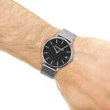 Coach Charles Black Dial Silver Mesh Bracelet Watch for Men - 14602144 Authentic Buy Shop Now