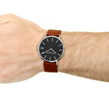 Coach Charles Blue Dial Brown Leather Strap Watch for Men - 14602151 Authentic Buy Shop Now