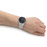 Tissot Carson Premium Black Dial Silver Steel Strap Watch For Men - T122.410.11.053.00 Authentic Buy Shop Now