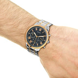 Guess Hendrix Chronograph Blue Dial Two Tone Steel Strap Watch for Men - W1309G4 Authentic Buy Shop Now