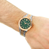 Versace V-Urban Green Dial Two Tone Steel Strap Watch for Men - VELQ00619 Authentic Buy Shop Now