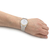 Tissot T Classic Le Locle Powermatic 80 Silver Dial Two Tone Steel Strap Watch For Men - T0064072203301 Authentic Buy Shop Now