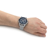 Tommy Hilfiger Mason Quartz Blue Dial Silver Steel Strap Watch for Men - 1791788 Authentic Buy Shop Now