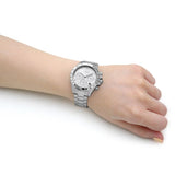 Hugo Boss Novia Chronograph Silver Dial Silver Steel Strap Watch for Women - 1502616 Authentic Buy Shop Now