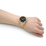 Guess Luna Diamonds Black Dial Gold Steel Strap Watch for Women - GW0307L2 Authentic Buy Shop Now