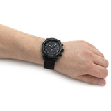 Fossil Bronson Chronograph Black Dial Black Leather Strap Watch for Men - FS5874 Authentic Buy Shop Now