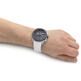 Hugo Boss Volane Grey Dial White SIlicone Strap Watch for Men - 1513948 Authentic Buy Shop Now
