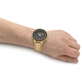 Guess Track Grey Dial Gold Steel Strap Watch for Men - GW0426G2 Authentic Buy Shop Now