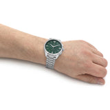 Emporio Armani Chronograph Green Dial Silver Steel Strap Watch For Men - AR11480 Authentic Buy Shop Now