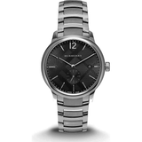 Burberry The Classic Round Black Dial Silver Steel Strap Watch for Men - BU10005 Authentic Buy Shop Now