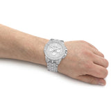 Bulova Crystal Collection Pave Silver Dial with Crystals Silver Steel Strap Watch for Men - 96C134 Authentic Buy Shop Now