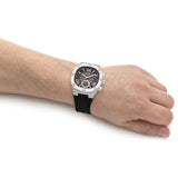 Guess Headline Chronograph Grey Dial Black Rubber Strap Watch for Men - GW0571G1 Authentic Buy Shop Now