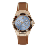 Guess Limelight Quartz White Dial Brown Leather Strap Watch For Women - W0775L7 Authentic Buy Shop Now