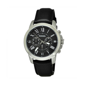 Fossil Grant Chronograph Black Dial Black Leather Strap Watch for Men - FS4812 Authentic Buy Shop Now