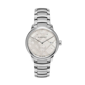 Burberry The Classic Silver Dial Silver Steel Strap Watch for Men - BU10004 Authentic Buy Shop Now