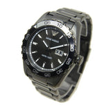 Emporio Armani Sportivo Quartz Black Dial Black Steel Strap Watch For Men - AR6049 Authentic Buy Shop Now