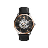 Fossil Flynn Mechanical Black Dial Black Leather Strap Watch for Men - BQ2216 Authentic Buy Shop Now