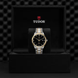 Tudor Style Automatic Diamonds Black Dial Two Tone Steel Strap Watch for Men - M12713-00011 Authentic Buy Shop Now