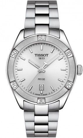 Tissot PR 100 Sport Chic Silver Dial Silver Steel Strap Watch for Women - T101.910.11.031.00 Authentic Buy Shop Now