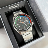 Seiko 5 Sports SKX Series Regatta Timer Retro Blue Dial Silver Steel Strap Watch For Men - SRPK13K1 Authentic Buy Shop Now