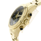 Marc Jacobs Rock Chronograph Black Dial Gold Steel Strap Watch for Women - MBM3253 Authentic Buy Shop Now
