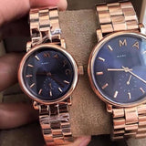 Marc Jacobs Baker Navy Blue Dial Rose Gold Steel Strap Watch for Women - MBM3332 Authentic Buy Shop Now