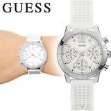 Guess Marina Quartz White Dial White Rubber Strap Watch For Women - W1025L1 Authentic Buy Shop Now