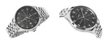 Tommy Hilfiger West Quartz Black Dial Silver Steel Strap Watch For Men - 1791707 Authentic Buy Shop Now