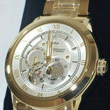 Bulova BVA Skeleton Silver Dial Gold Steel Strap Watch for Men - 97A108 Authentic Buy Shop Now