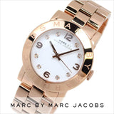 Marc Jacobs Mini Amy White Dial Rose Gold Steel Strap Watch for Women - MBM3078 Authentic Buy Shop Now