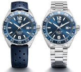 Tag Heuer Formula 1 Bucherer Blue Edition Blue Dial Blue Calfskin Strap Watch for Men - WAZ2015.FT8023 Authentic Buy Shop Now